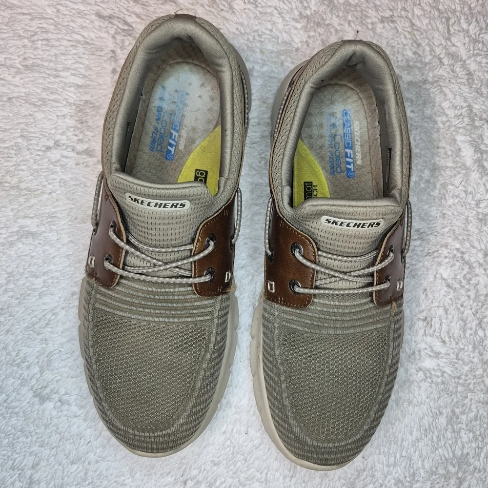 Skechers Men's Brown and Tan Boat Shoes
